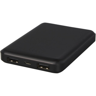 Gleam 5000 mAh ultraflache, Leuchtlogo Powerbank, schwarz