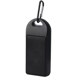 Omni 3 W IPX4 Bluetooth®-Lautsprecher aus recyceltem RCS Kunststoff, schwarz