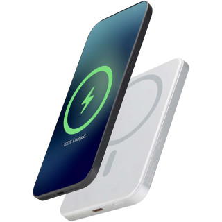 Avis 5000 mAh RCS Powerbank aus recyceltem Aluminium mit Magnetfunktion, silber