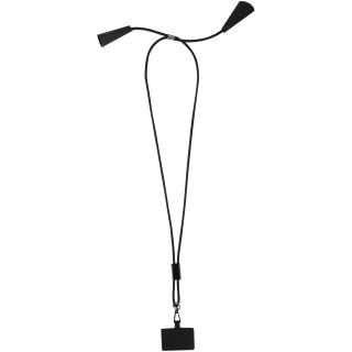 Funi 5 in 1 Lanyard Kabel aus recyceltem Kunststoff für Smartphones mit integrierter Datensynchronisierung und 100 W Schnellladefunktion, schwarz