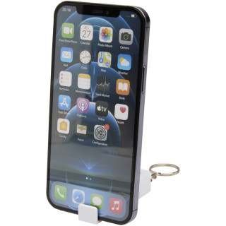 Aggia Telefonladestation aus recyceltem Kunststoff mit Fidget-Toy, weiß