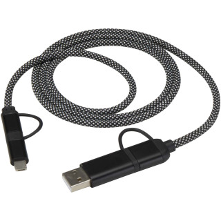 SMART 65 W, 100 cm, RCS-zertifiziertes magnetisches 5-in-1-Ladekabel, schwarz