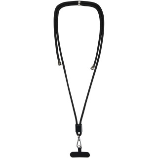 Vega verstellbares, recyceltes Smartphone Lanyard, schwarz