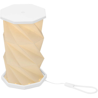Celestia klappbare Tischlampe aus recyceltem Kunststoff, weiß