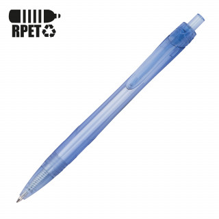 Transparenter RPET Kugelschreiber, hellblau