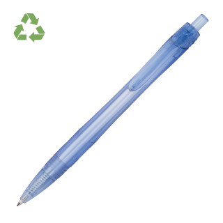 Transparenter RPET Kugelschreiber, hellblau