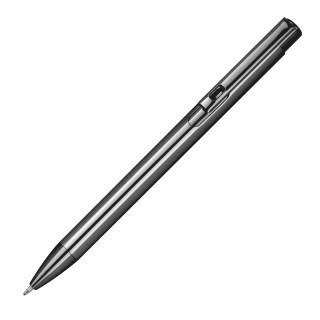 Druckkugelschreiber aus Aluminium in Metallic Farben, anthrazit