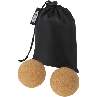 Trikona Kork Yoga Ball 2er Set, natural