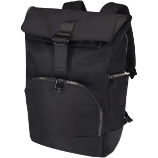 Rhine 15" Rolltop-Rucksack aus recyceltem GRS-Material 18 L, schwarz