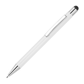 Kugelschreiber aus Aluminium mit gummierter Oberfläche, schwarz