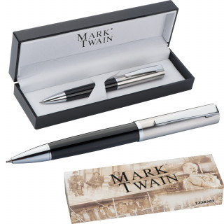 Mark Twain Kugelschreiber in Geschenkbox , schwarz