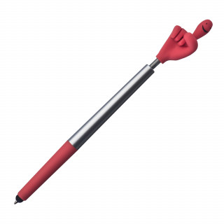 Smile Hand Kugelschreiber aus Kunststoff, rot