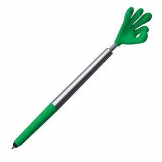 Smile Hand Kugelschreiber aus Kunststoff, grün