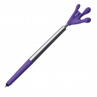 Smile Hand Kugelschreiber aus Kunststoff, violett