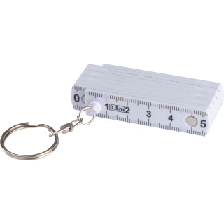 Schlüsselanhänger Halbmeter, weiss