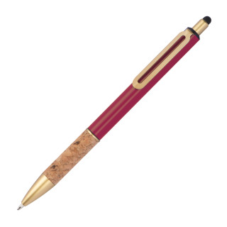 Kugelschreiber mit Korkgriffzone MARIAN, burgund