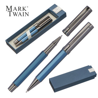 Mark Twain Schreibset, dunkelblau