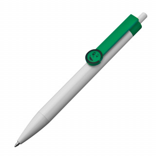 Kugelschreiber mit Clip Gesicht, grün