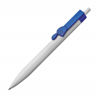 Kugelschreiber mit Fingerzeigclip , blau