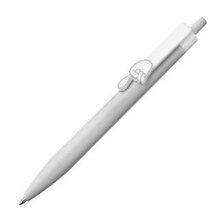 Kugelschreiber mit Fingerzeigclip, weiss