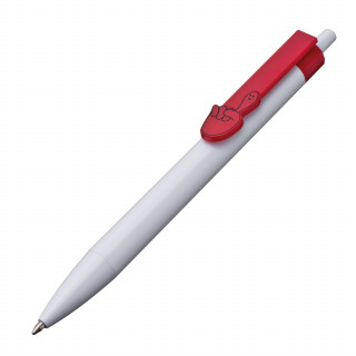 Kugelschreiber mit Handclip , rot