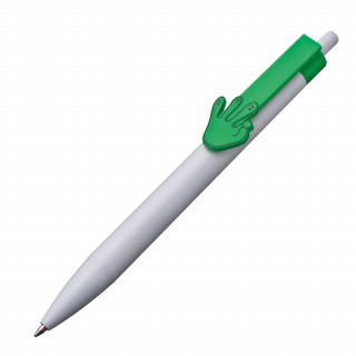 Kugelschreiber mit Handclip , grün