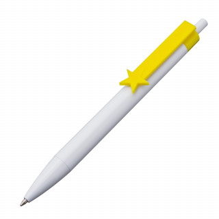 Kugelschreiber mit Figurenclip , gelb