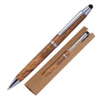 Holz Kugelschreiber mit Touchfunktion Erfurt, beige