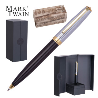 Mark Twain Kugelschreiber in Magnetbox IRIS, schwarz