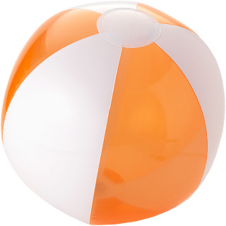 Bondi solider und transparenter Wasserball, transparent orange / weiss
