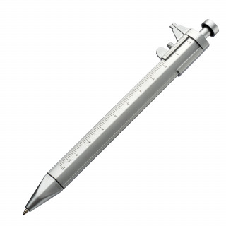 Kugelschreiber mit Schieblehre Prescot, grau