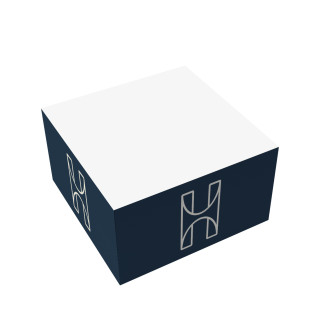 Notizwürfel "Classic-Light" 10 x 10 x 5 cm, 1-farbig, Siebdruck (1 Motiv, rundum)