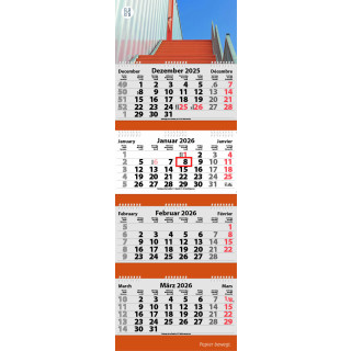 4-Monats Faltkalender "Quatrus-Deluxe Ring-Wire", 1-farbig, Offsetdruck (Rückwand)
