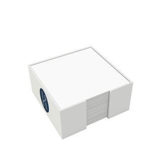 Zettelbox "Trendy-Junior" 10,5 x 10,5 x 5 cm, 1-farbig, Siebdruck (1 Motiv, 3 Seiten)