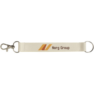 Mini Sublimation Schlüsselband mit Ring, weiß, 15mm