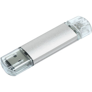Silicon Valley On-the-Go USB-Stick, silber, 1GB