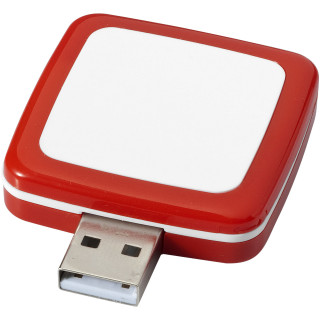 Rotating Square USB-Stick, rot, 1GB