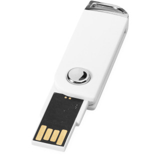Swivel Rectangular USB-Stick, weiss, 1GB