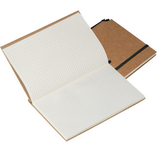 Notizbuch mit Umschlag aus Karton, braun