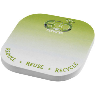 Sticky-Mate® recycelte Haftnotizen mit runden Ecken, weiß