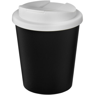 Americano® Espresso Eco 250 ml recycelter Isolierbecher mit auslaufsicherem Deckel , schwarz / weiss