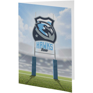 Herald A5 Grußkarte, weiß