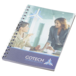 Desk-Mate® A6 Notizbuch mit Kunststoff Cover und Spiralbindung, weiss, 50 pages