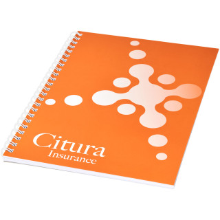 Desk-Mate® A5 Notizbuch mit Kunststoff Cover und Spiralbindung, weiss