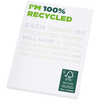 Desk-Mate® A7 recycelter Notizblock, weiss, 25 pages