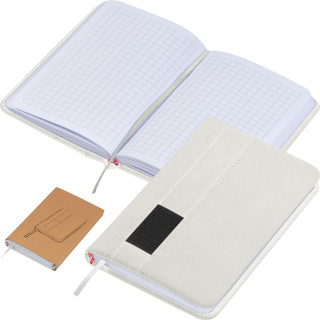 Notizbuch mit Steckfach A6, weiss