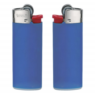BIC® J25 Standard Feuerzeug, Corpus blau, Boden weiß, Drücker rot
