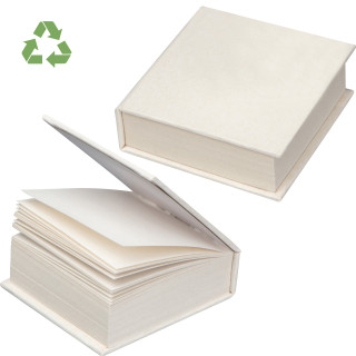 Notizblock aus recyceltem Milchkarton, beige