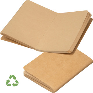 B7 Notizbuch aus recyceltem Papier TEODORO, beige