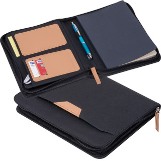 A5 Schreibmappe aus recyceltem PET SHANNON, schwarz